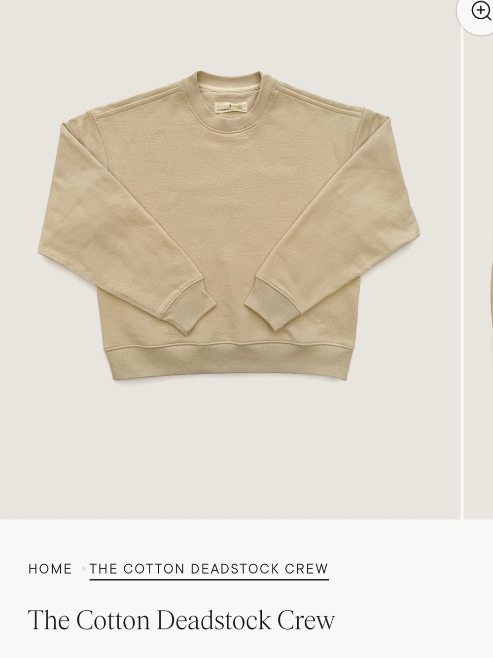 The Cotton Deadstock Crew Sweatshirt - Beige